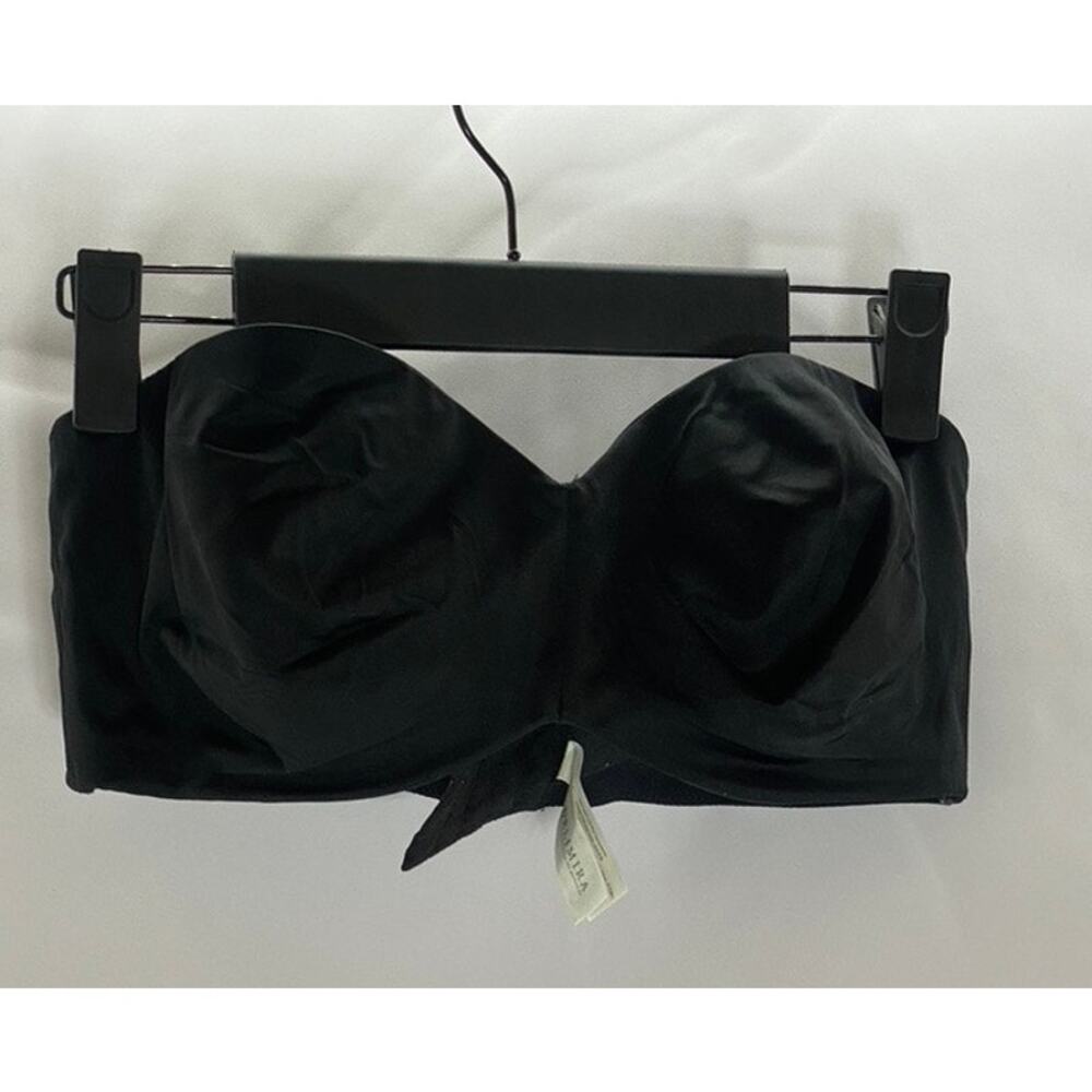 DELMIRA Women's Black Strapless Minimizer Seamless Bandeau Unlined Bra SZ 36C
